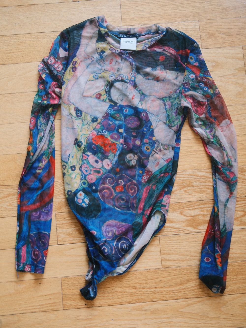 Zara Limited edition ArtPrinted Long-Sleeve Bodysuit